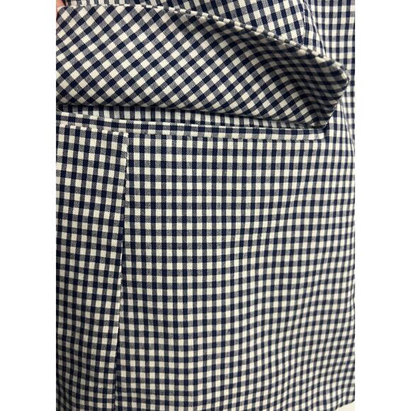 Talbots Blue & White Gingham Check Three Button Blazer Jacket Size 8 - Picture 5 of 10